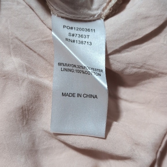 Doe & Rae Peach Sleeveless Tunic Top Crochet Back Detail Blouse Casual Medium - Picture 4 of 4